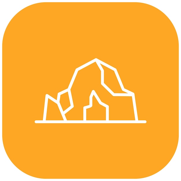 El icono del vector de la casa de la cueva se puede usar para el conjunto de iconos del tipo de casas