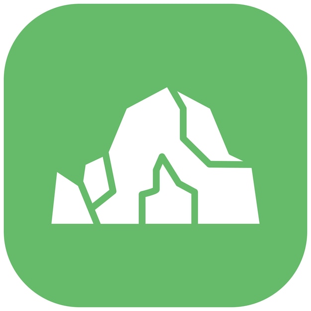 El icono del vector de la casa de la cueva se puede usar para el conjunto de iconos del tipo de casas