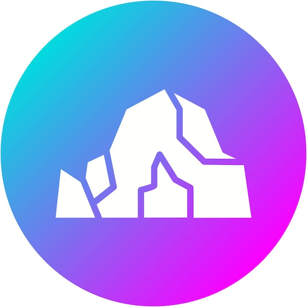 El icono del vector de la casa de la cueva se puede usar para el conjunto de iconos del tipo de casas