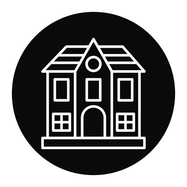 El icono del vector de la casa se puede usar para el conjunto de iconos de gestión de crisis