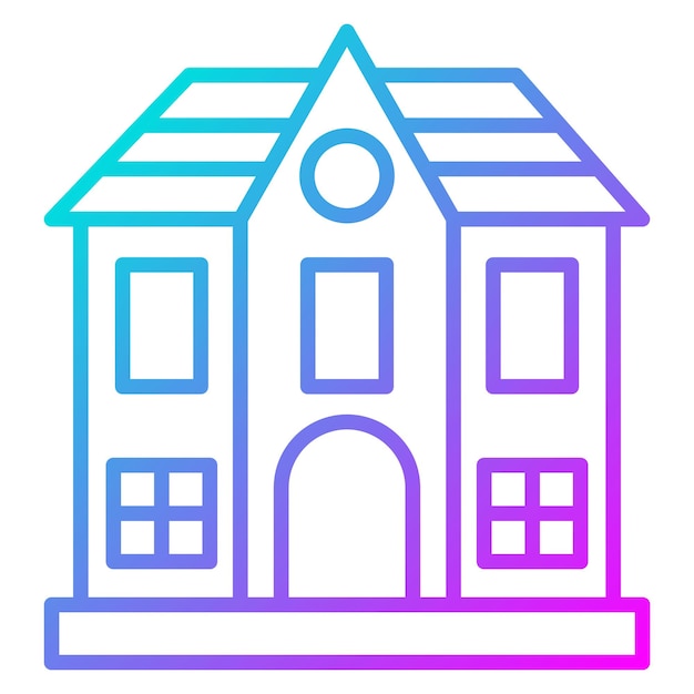 El icono del vector de la casa se puede usar para el conjunto de iconos de gestión de crisis