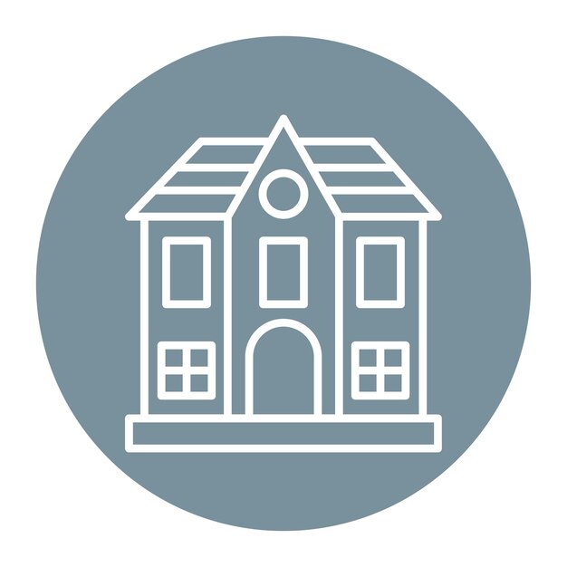 El icono del vector de la casa se puede usar para el conjunto de iconos de gestión de crisis