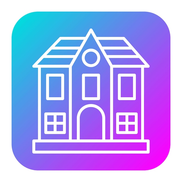 El icono del vector de la casa se puede usar para el conjunto de iconos de gestión de crisis