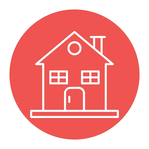El icono del vector de la casa se puede usar para el conjunto de iconos de mejoras para el hogar