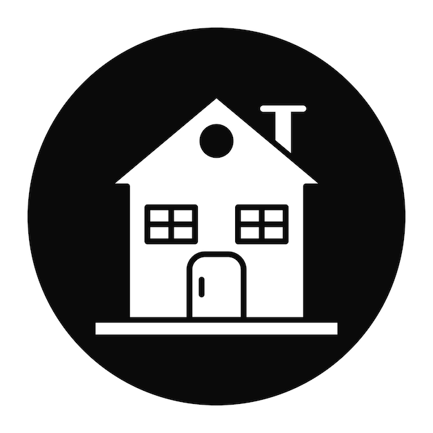 El icono del vector de la casa se puede usar para el conjunto de iconos de mejoras para el hogar