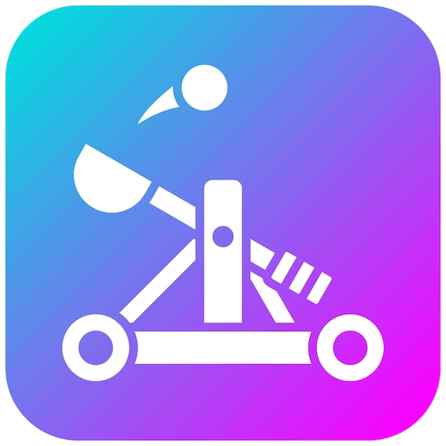 El icono del vector de catapulta se puede usar para el conjunto de iconos medievales