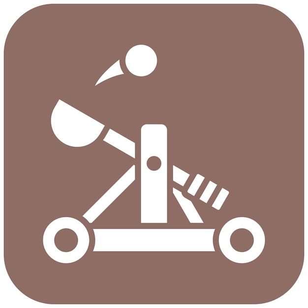 El icono del vector de catapulta se puede usar para el conjunto de iconos medievales