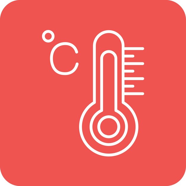El icono del vector Celsius se puede usar para el conjunto de iconos del tiempo