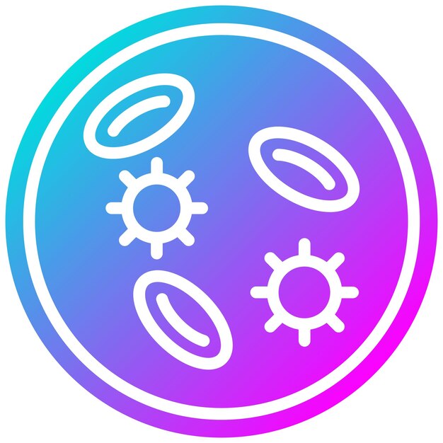 El icono del vector de la célula del virus se puede utilizar para el conjunto de iconos de enfermedades infecciosas