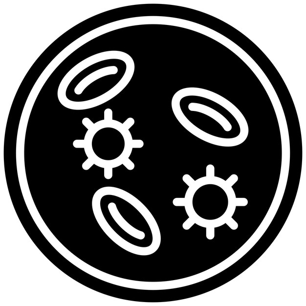 El icono del vector de la célula del virus se puede utilizar para el conjunto de iconos de enfermedades infecciosas