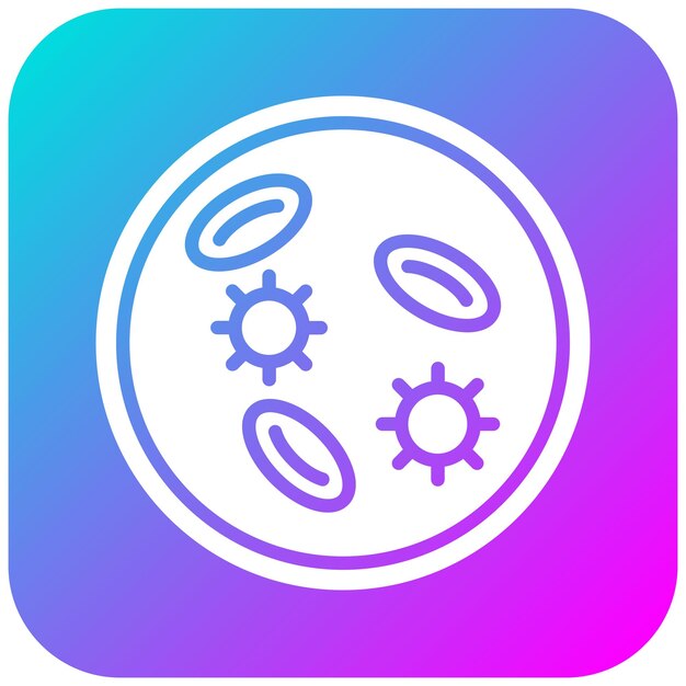 El icono del vector de la célula del virus se puede utilizar para el conjunto de iconos de enfermedades infecciosas