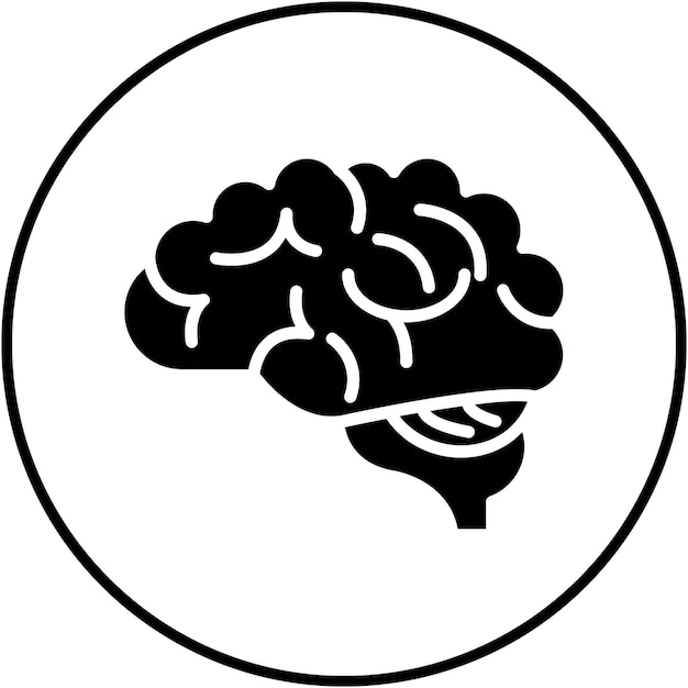 El icono del vector cerebral se puede usar para el conjunto de iconos de medicina