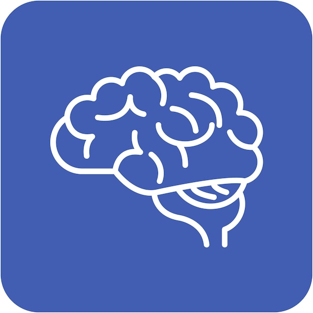 El icono del vector cerebral se puede usar para el conjunto de iconos de medicina