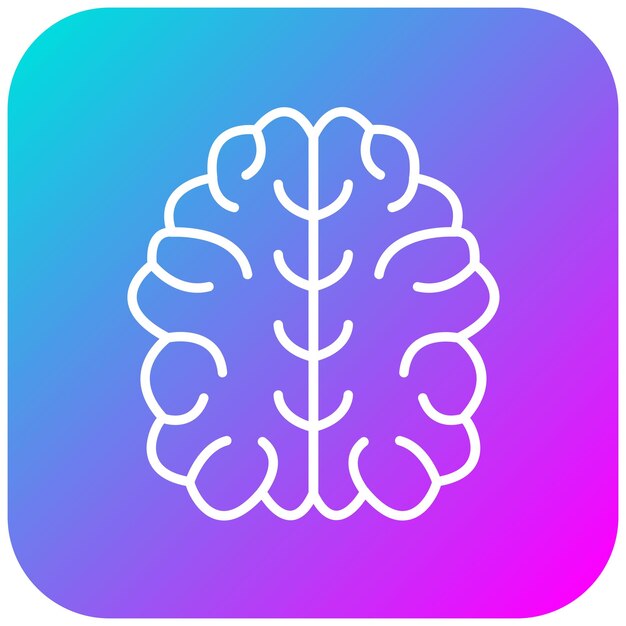 El icono del vector cerebral se puede usar para el conjunto de iconos de tecnología
