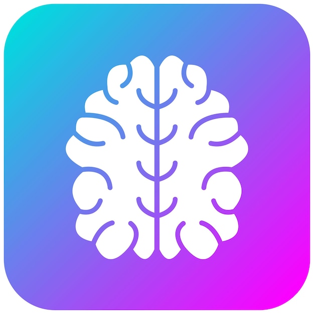 El icono del vector cerebral se puede usar para el conjunto de iconos de tecnología