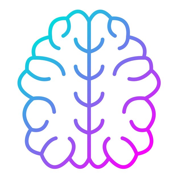 El icono del vector cerebral se puede usar para el conjunto de iconos de tecnología