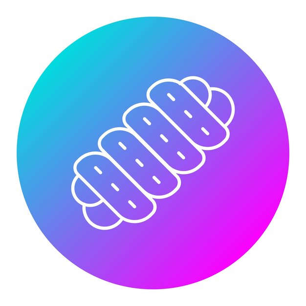 El icono del vector Challah se puede usar para el conjunto de iconos de la panadería