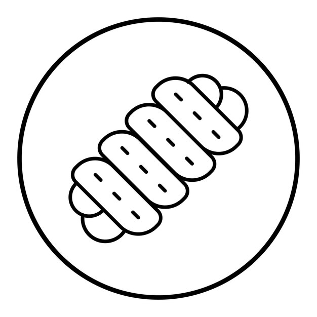 El icono del vector Challah se puede usar para el conjunto de iconos de la panadería