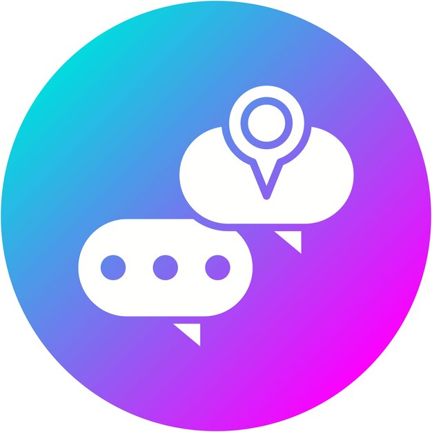 El icono del vector de chat del mapa se puede usar para el conjunto de iconos del mapa y la navegación