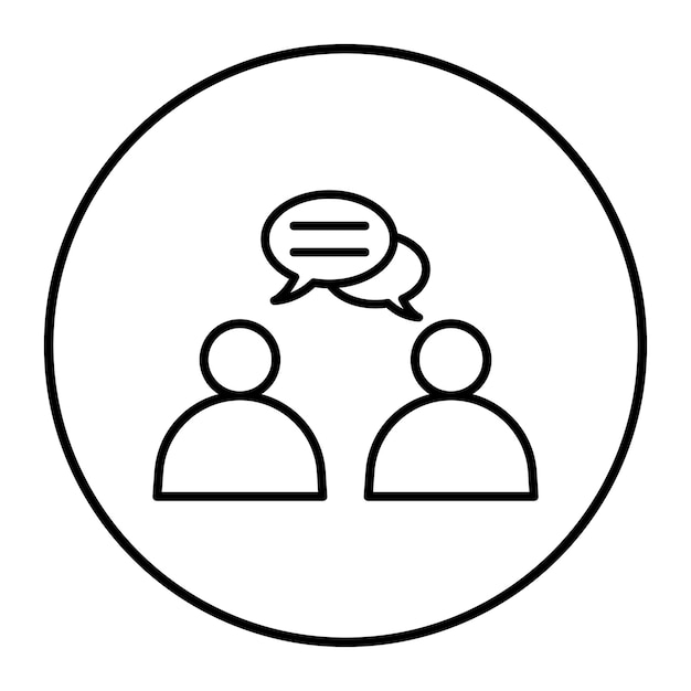 El icono del vector de chat se puede usar para el conjunto de iconos de comunicación y medios