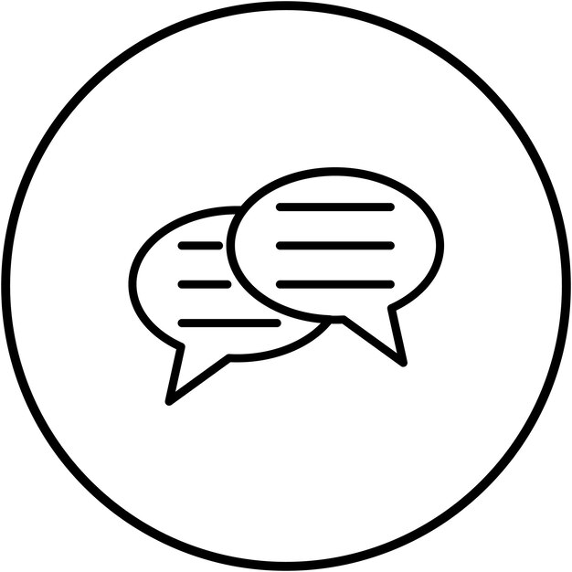 El icono del vector de chat se puede utilizar para el conjunto de iconos de comunicaciones