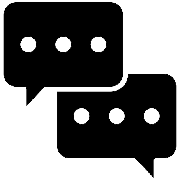 El icono del vector de chat se puede utilizar para el conjunto de iconos de contacto con nosotros