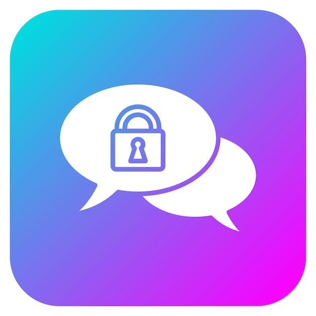 El icono del vector de chat de seguridad se puede utilizar para el conjunto de iconos de protección y seguridad