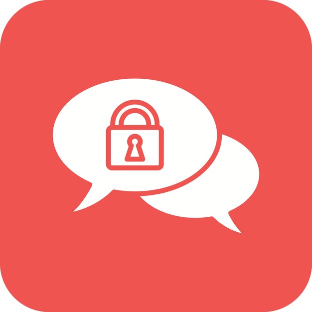 El icono del vector de chat de seguridad se puede utilizar para el conjunto de iconos de protección y seguridad