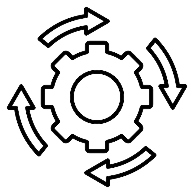 El icono del vector de ciclo de flujo de trabajo se puede utilizar para el conjunto de iconos de documentos y archivos