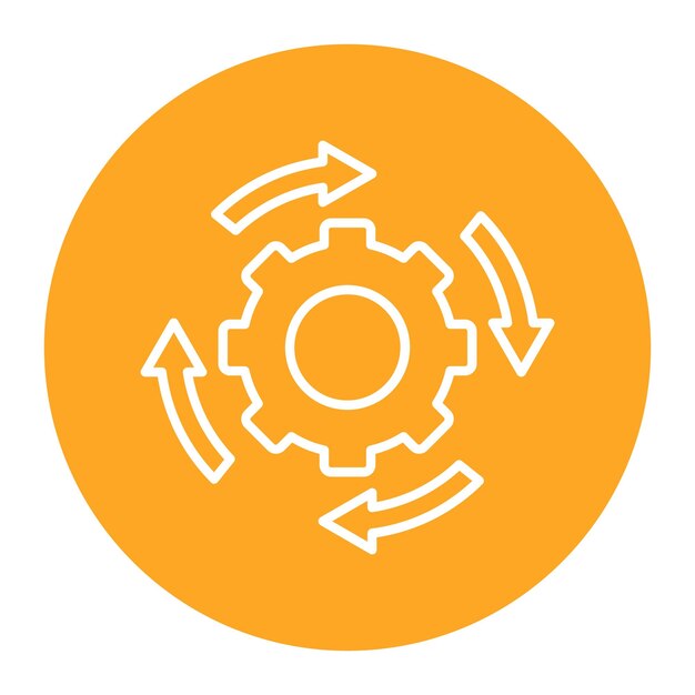 El icono del vector de ciclo de flujo de trabajo se puede utilizar para el conjunto de iconos de documentos y archivos