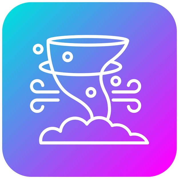 El icono del vector del ciclón se puede usar para el conjunto de iconos de desastres naturales