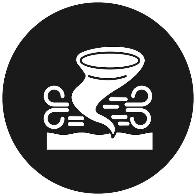 El icono del vector del ciclón se puede usar para el conjunto de iconos de desastres naturales