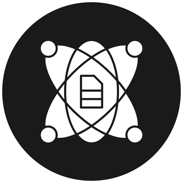El icono del vector de ciencia de datos se puede utilizar para el conjunto de iconos de análisis de datos