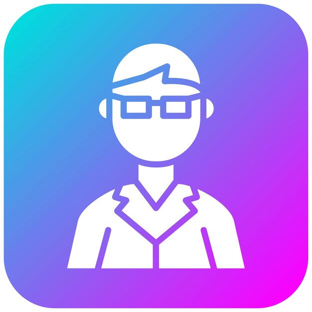 El icono del vector científico se puede usar para el conjunto de iconos de ciencia ficción