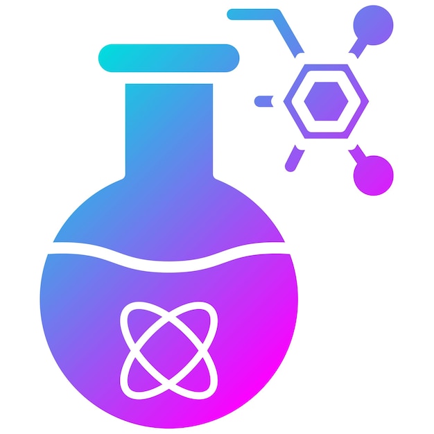 El icono del vector científico se puede usar para el conjunto de iconos del laboratorio