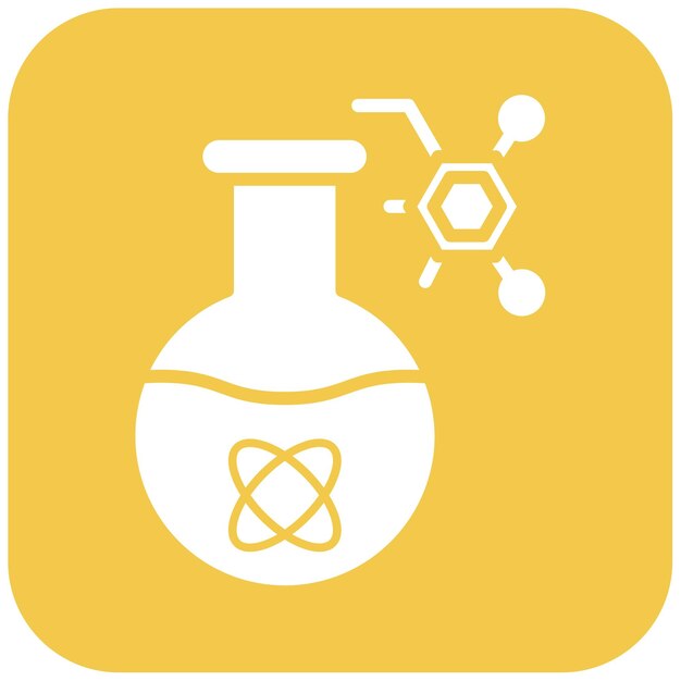 El icono del vector científico se puede usar para el conjunto de iconos del laboratorio