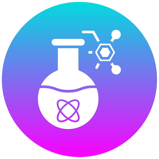 El icono del vector científico se puede usar para el conjunto de iconos del laboratorio