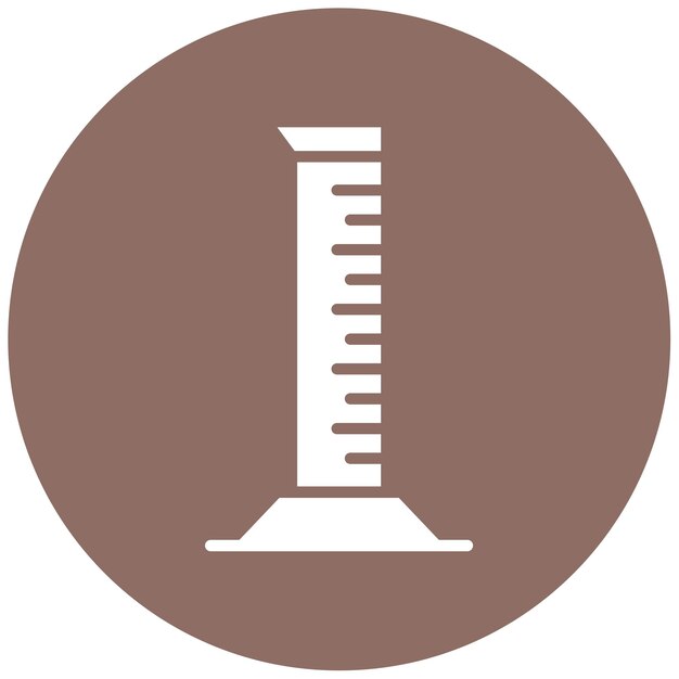El icono del vector del cilindro graduado se puede utilizar para el conjunto de iconos del laboratorio