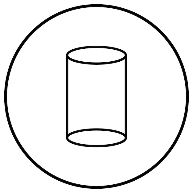 El icono del vector del cilindro se puede utilizar para el conjunto de iconos de la escuela