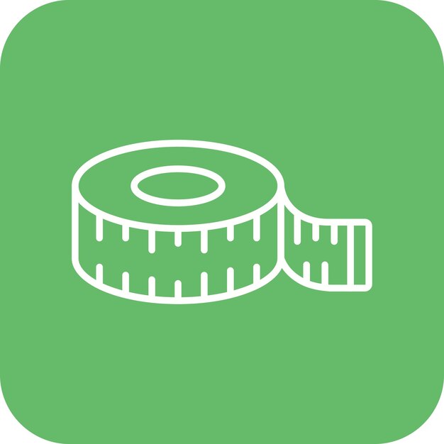 El icono del vector de la cinta de medición se puede utilizar para el conjunto de iconos de costura