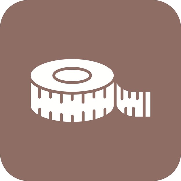 El icono del vector de la cinta de medición se puede utilizar para el conjunto de iconos de costura