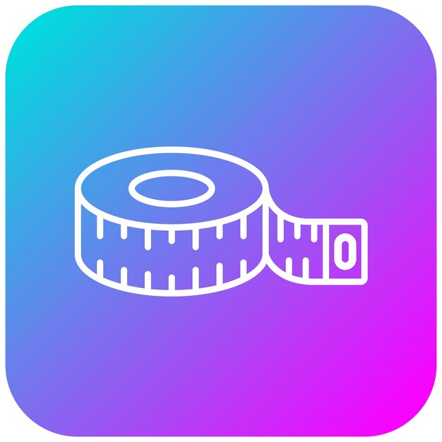 El icono del vector de la cinta de medición se puede utilizar para el conjunto de iconos de Shoemaker