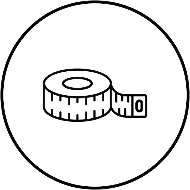 El icono del vector de la cinta de medición se puede utilizar para el conjunto de iconos de shoemaker