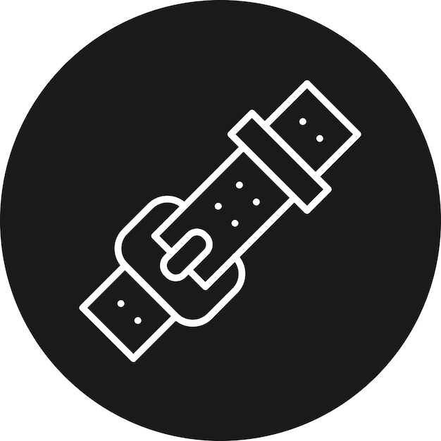 El icono del vector del cinturón se puede usar para el conjunto de iconos del gimnasio
