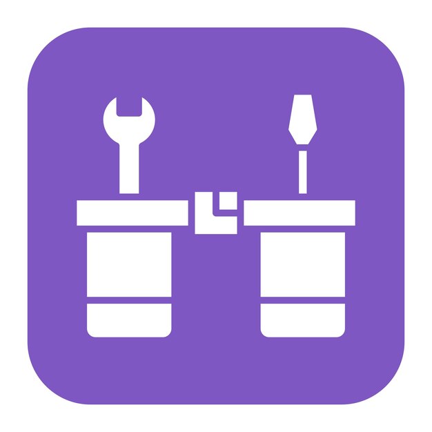 El icono del vector de cinturón de trabajo se puede utilizar para el conjunto de iconos de mejoras para el hogar