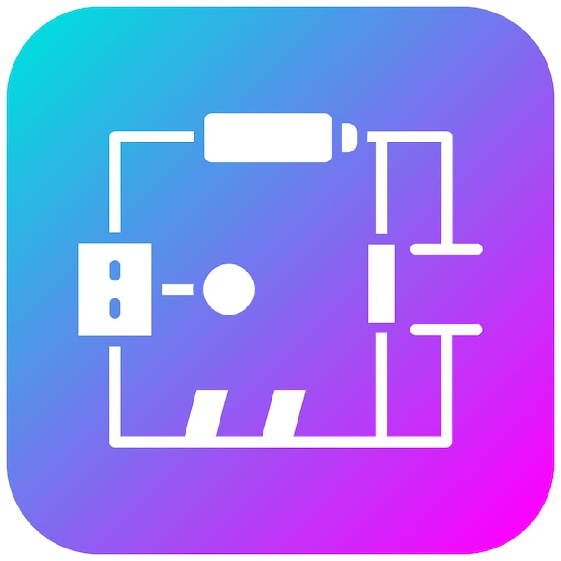 El icono del vector de circuito se puede usar para el conjunto de iconos de física