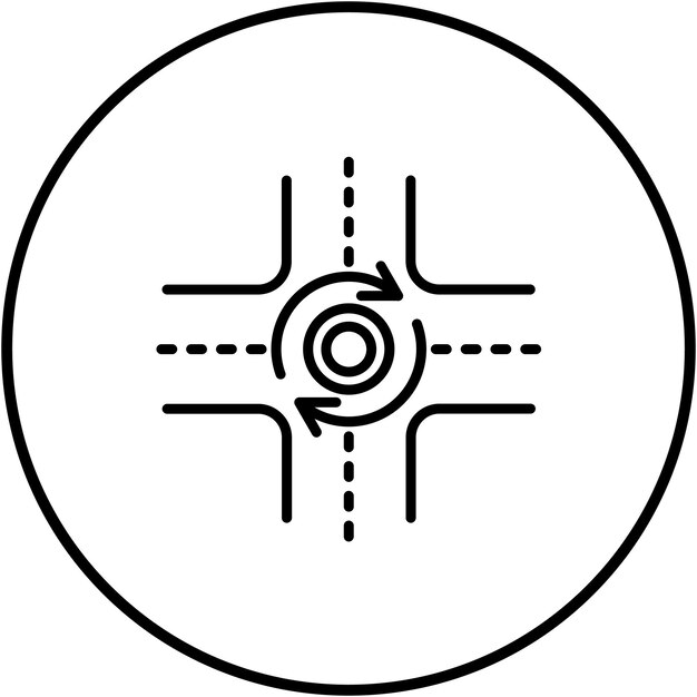 El icono del vector de circunvalación se puede utilizar para el conjunto de iconos del mapa y la navegación