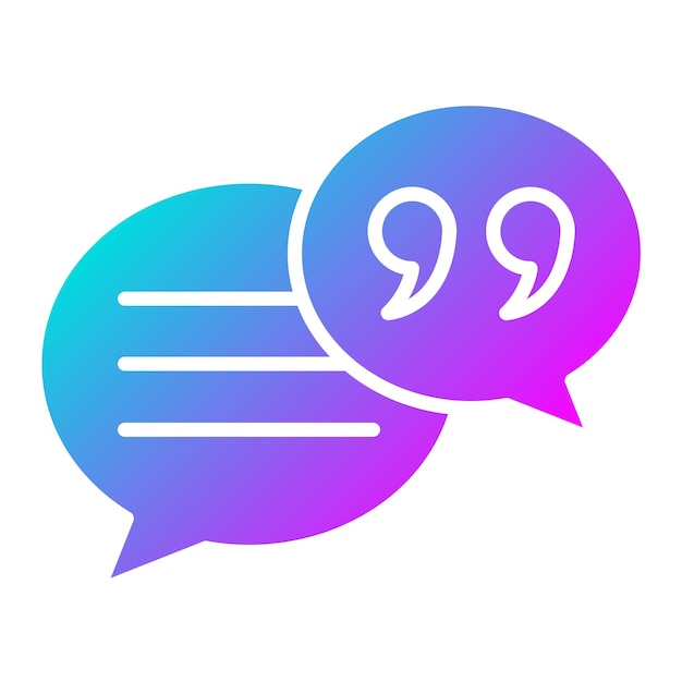 El icono del vector de citas se puede usar para el conjunto de iconos de la biblioteca
