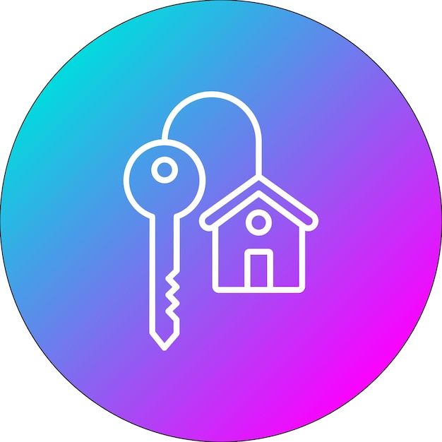 El icono del vector clave de la casa se puede usar para el conjunto de iconos de bienes raíces