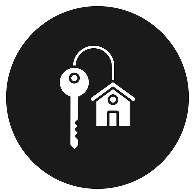 El icono del vector clave de la casa se puede usar para el conjunto de iconos de bienes raíces